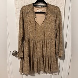 Leopard print mini dress